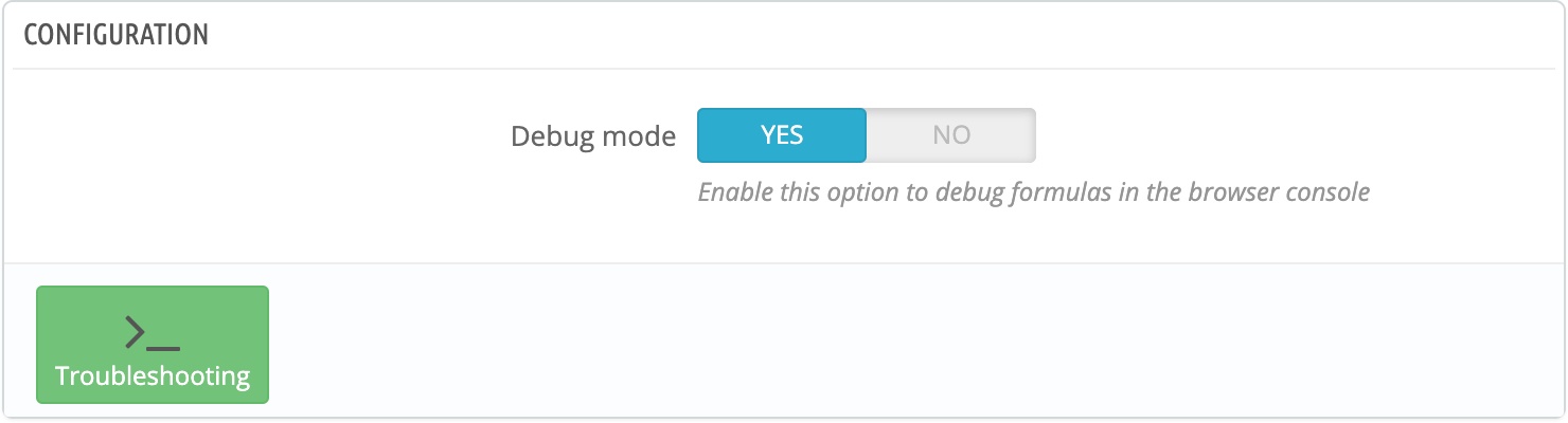 Debug mode