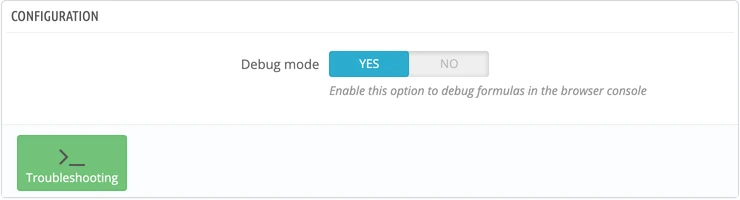 Debug mode