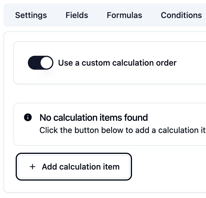 Calculation order