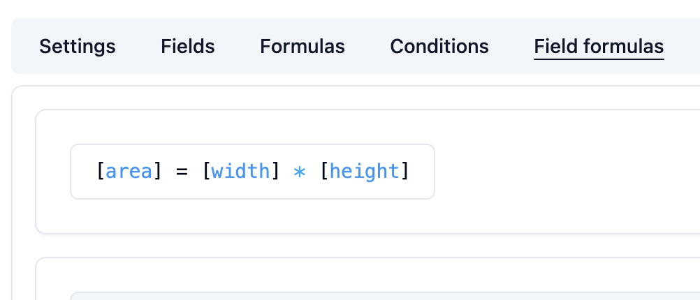 Field formula