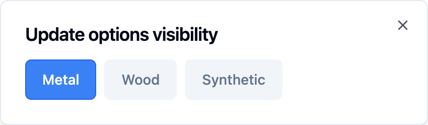 Hide field options